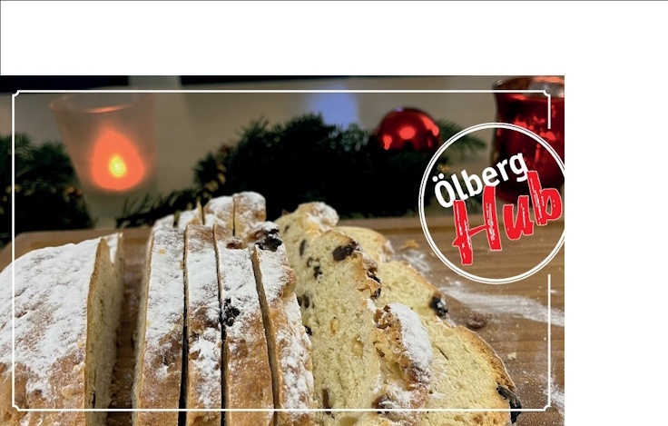 Weihnachtsstollen und Kaffee im Ölberg-Hub